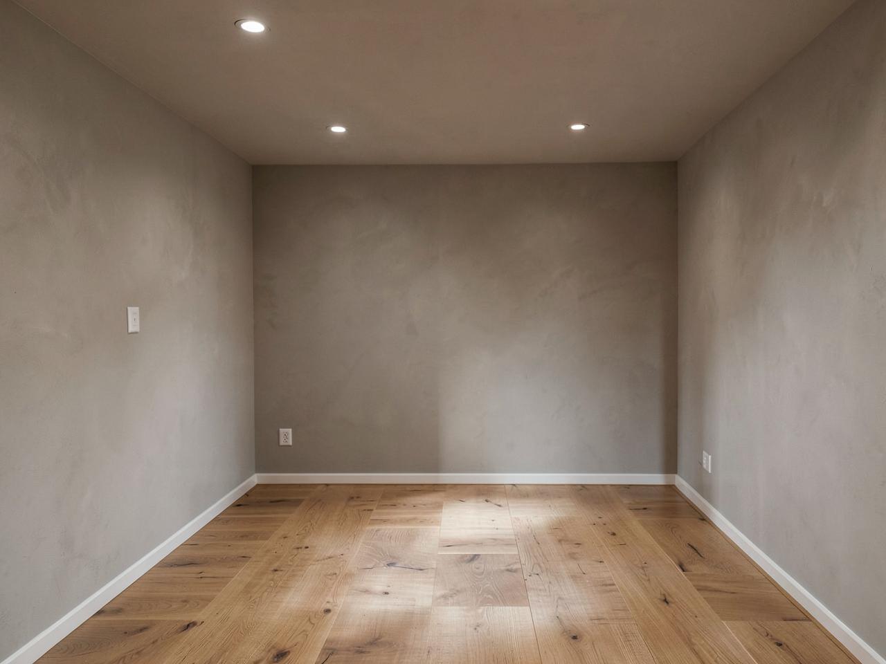 Finished basement living space with wood floors
